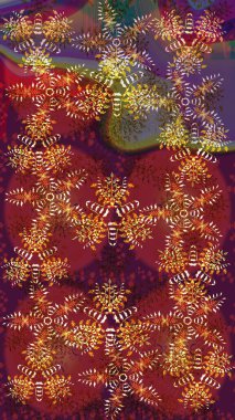 Raster illüstrasyonu. Aralık ayı kış karı mevsimi. Karalama çizim çizgilerindeki Kar Taneleri simgesi.