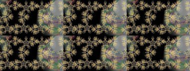 Siyah renkli çiçekler. Hediye ambalaj kağıdı, tebrik kartları, posterler ve pankart tasarımı. Raster düz çiçek çizim deseni.