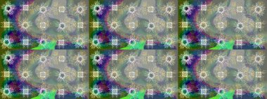 Bokeh grisi, nötr, yeşillik ve kar taneleriyle dekoratif Noel arkaplanı. Raster illüstrasyonu.