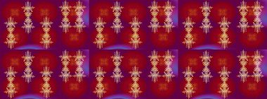 Kar Tanesi Raster illüstrasyonu. Kar Tanesi Simgesi. Kırmızı, mor ve turuncu renklerde izole edilmiş. Kış kar taneleri.