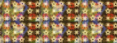 Raster illüstrasyonu. Renkli arka planda güzel kar taneleri. Raster kar taneleri deseni.