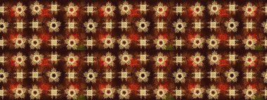 Kar taneleri koleksiyonu. Sarı, kahverengi ve kırmızı kar tanelerinden izole edilmiş. Raster illüstrasyonu. Güzel kış süsleri..