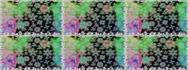 Retro tekstil tasarım koleksiyonu. Gri ve nötr gri ve nötr. Çiçekli ipek eşarp. El çizimi çiçek unsurları olan soyut, dikişsiz raster deseni. 1950 'ler-1960' lar motifleri.