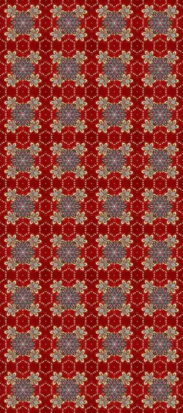 Raster oryantal süs. Geleneksel klasik altın desen. Kırmızı, gri ve kahverengi renklerde altın desenli altın elementler. Barok tarzında kusursuz bir doğulu süsü..