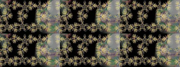 Siyah renkli çiçekler. Hediye ambalaj kağıdı, tebrik kartları, posterler ve pankart tasarımı. Raster düz çiçek çizim deseni.