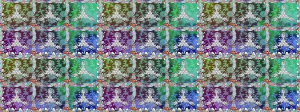 Raster deseni. Suluboya etkisi. Botanik kusursuz desen. Organik elementler.