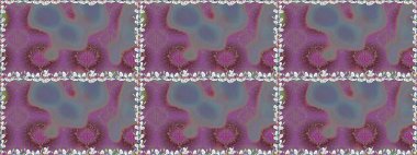 Raster illüstrasyonu. Küçük çiçekli basit, dikişsiz desen. Moda baskısı, albüm, ambalaj kağıdı ve duvar kağıdı için zarif dekoratif süslemeler. Mor renkte şirin çiçekler.