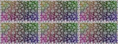 Raster illüstrasyonunda kusursuz çiçek deseni. Gri renkli çiçekler.