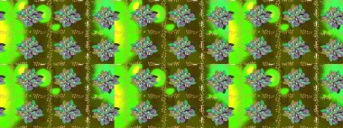 Çiçekleri, deniz kabukları, mandalaları ve suluboya efektleriyle donanma geçmişi. Yatak çarşafları, ceket, paket tasarımı, kumaş ve moda kavramları için tekstil baskısı. Çizim kalıbı etnik tasarım.