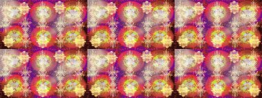 Kar tanesi rengarenk desen. Kar taneleri deseni. Raster illüstrasyonu. Soyut kar taneleri arkaplanda izole edilmiş düz dizayn. Raster kar taneleri arkaplanı.