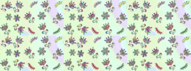 Düşen Noel stili kar taneleri. Renkli bir arka planda izole edilmiş güzel raster rengi, bej ve gri kar taneleri. Kar taneleri, kar yağışı. Görüntü.