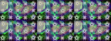 Gri, yeşil ve nötr renklerde kristal kar tanesi. Raster illüstrasyonu.