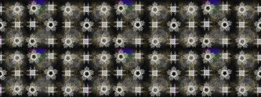 Gri, siyah ve kahverengi renkte kar tanelerinden oluşan kış deseni. Kış konsepti Düz yatıyordu. Raster illüstrasyonu.