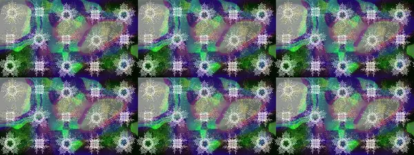 Gri, yeşil ve nötr renklerde kristal kar tanesi. Raster illüstrasyonu.