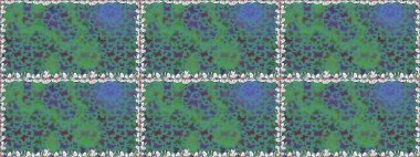 Parlak kelebeklerin kusursuz arka planı. Raster. Uçan güvelerle kusursuz, çok renkli bir arka plan. Güzel renkli kelebekler mavi ve yeşil renklerde kaotik bir şekilde uçarlar. Kağıt, ambalaj.