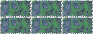 Raster. Yeşil ve mavi arka planda renksiz bir kelebek deseni. Yeşil ve mavi renkli resim. Karala, karala, karala.