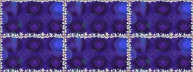 Raster illüstrasyonu. Çiçekli güzel suluboya desen. Menekşe renklerinde.