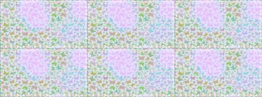 Gri ve nötr arkaplan üzerine dekorasyon. Raster illüstrasyonu. Renkli kelebeklerin kusursuz arka planı.