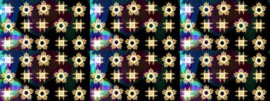 Siyah, kahverengi ve mavi renkler. Raster illüstrasyonu. Noel ve yeni yıl moda baskıları için tatil tasarımı. Kar tanelerinin soyut arkaplanlı Noel deseni.