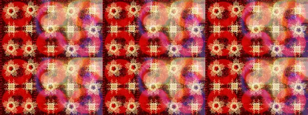 Kırmızı, kahverengi ve bej kar taneleri. Raster illüstrasyonu. Kar tanelerinin soyut arkaplanı olan şirin bir Noel arkaplanı. Renkler. Noel ve Yeni Yıl moda baskıları için tatil tasarımı.