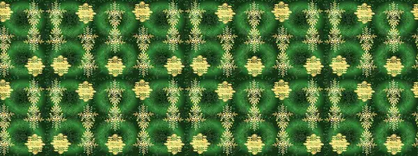 Kış kar tanesi, raster arka plan. Renkli arka planda izole kar taneleri. Yüzey için tekrarlanan doku, ambalaj kağıdı, yeşil, mavi ve sarı renkler. Raster illüstrasyonu.