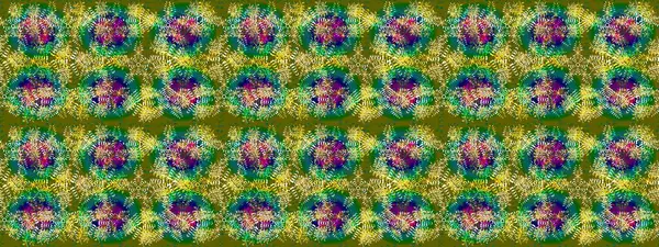 Kar tanelerinin soyut arkaplanlı Noel şablonu. Yeşil, kahverengi ve mavi kar taneleri. Raster illüstrasyonu. Renkler. Noel ve Yeni Yıl moda baskıları için tatil tasarımı.