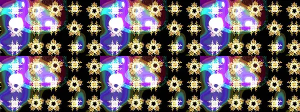 Siyah, mor ve kahverengi renkli kar taneleri. Kar tanesi raster deseni. Renkli arka planda izole tatlı kar taneleri. Raster illüstrasyonu.