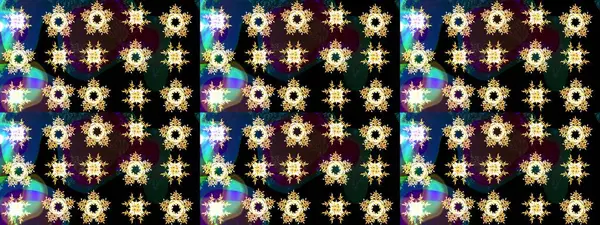 Siyah, kahverengi ve mavi renkler. Raster illüstrasyonu. Noel ve yeni yıl moda baskıları için tatil tasarımı. Kar tanelerinin soyut arkaplanlı Noel deseni.