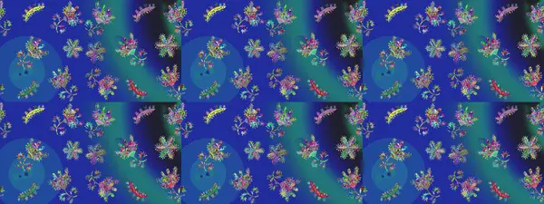 Mavi, yeşil ve mor renkli suluboya kar taneleri. Kışın sembolü. Raster illüstrasyon kar taneleri. Güzel dekorasyon.