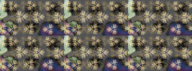 El çizimi, dövme stili karalama, kumaş tasarımı ve Raster illüstrasyonunda kartlar. Gri, kahverengi ve nötr mandala şeklindeki kar taneleri sanat terapisi tarzı zen çizim için..