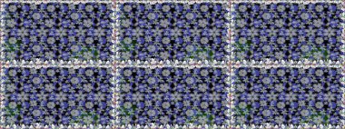 Gri renkli etnik çiçeklerle kusursuz bir desen. Raster Çiçek İllüstrasyonu güzel tekstil..