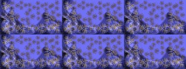 Kar Tanesi Simgesi. Mor, gri ve mavi renklerde izole edilmiş. Kar Tanesi Raster illüstrasyonu. Kış kar taneleri.