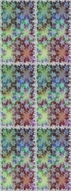 Raster illüstrasyonu. Kusursuz ortaçağ çiçek deseni. Doğum günü kartı, davetiye ya da afiş için iyidir. Tarafsız renklerde altın. Dekoratif simetri arabesk.