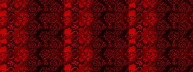 Çiçeklerle kusursuz desen. Suluboya çizimi. El çizimi. Kırmızı, siyah ve kahverengi renkte çiçekler.