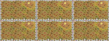 Kusursuz bir arka plan. Raster illüstrasyonu. Basit bir şekilde. Sarı renkte soyut sevimli kelebek.