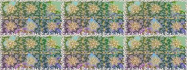 Doğulu stil, altın elementlerle altın rengi nötr renkte arabesk yapar. Raster altın desen. Kusursuz kıvırcık saçlar..