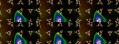 Raster illüstrasyonu. Suluboya tarzında siyah, kahverengi ve yeşil renklerde. Küçük çiçekli bahar deseni çiz.