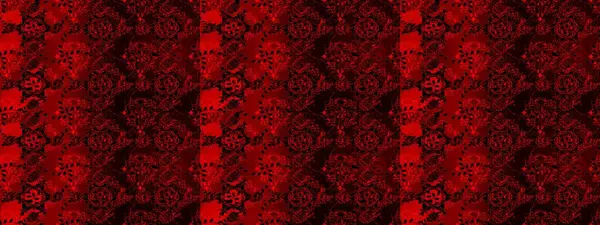 Çiçeklerle kusursuz desen. Suluboya çizimi. El çizimi. Kırmızı, siyah ve kahverengi renkte çiçekler.