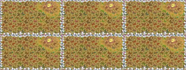 Kusursuz bir arka plan. Raster illüstrasyonu. Basit bir şekilde. Sarı renkte soyut sevimli kelebek.