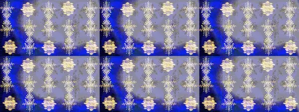 Mavi, gri ve nötr renklerde kar tanelerinden oluşan kış deseni. Raster illüstrasyonu. Düz yatıyordu. Kış konsepti.