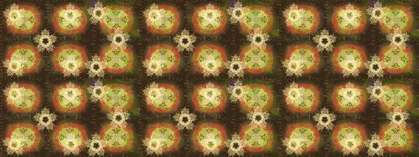 Raster Noel soyut renkli arka plan ve tatlı kar tanesi. Farklı kar taneleri toplayıcısı, kahverengi, yeşil ve gri renklerde kış elementleri..