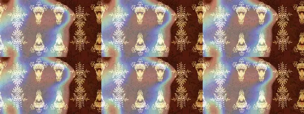 Noel ve yeni yıl moda baskıları için tatil tasarımı. Renkler. Kar tanelerinin soyut arkaplanlı Noel şablonu. Kahverengi, nötr ve bej kar taneleri. Raster illüstrasyonu.