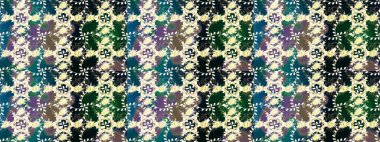 Mavi, nötr ve bej renklerde parlak çiçekli halı deseni.