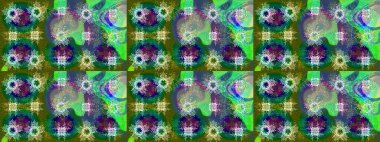 Retro tarzı, kış elementleri. Kar taneleri tasarımı. Modern soyut tasarım posteri, kapak, yeşil, mavi ve nötr renkli kart tasarımı. Moda olmuş kar taneleri ve elementler Memphis kartları.