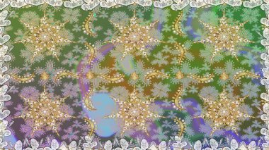 Altın kar taneleri basit, pürüzsüz desen. Soyut duvar kâğıdı, ambalaj dekorasyonu. Tarafsız renklerde raster altın desen. Kışın sembolü, Mutlu Noel tatili, Mutlu yıllar 2019.