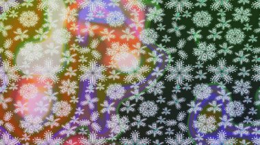 Retro tekstil tasarım koleksiyonu. Gri üzerine gri. El çizimi çiçek unsurları olan soyut çizim raster deseni. 1950-1960 motifleri. Çiçekli ipek eşarp..