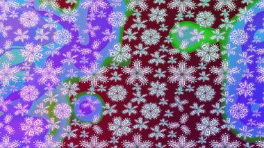 Çiçekler. Soyut etnik raster çizim kalıbı. Vadinin çiçekleri menekşe renklerinde.