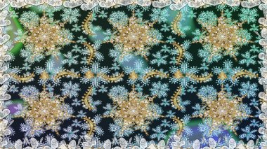 Geleneksel oryantasyon süsü. Klasik klasik klasik arka plan. Kusursuz klasik raster grisi ve altın desen.