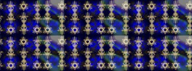 Kar tanelerinin soyut arkaplanlı Noel şablonu. Mavi, siyah ve gri renkler. Raster illüstrasyonu. Noel ve Yeni Yıl moda baskıları için tatil tasarımı.