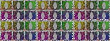 Organic motif background. Raster illustration. Ultrafashionable fabric pattern. Seamless pattern.